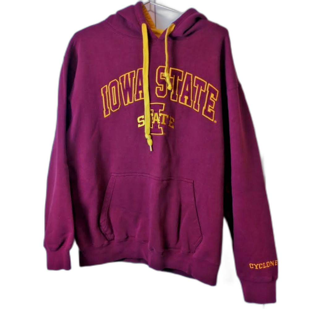 Iowa State ISU Red L Large Burgundy Iowa state College Collegiate hoodie